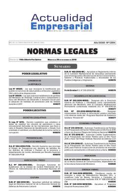 normas legales - Actualidad Empresarial