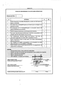 FICHA DE CONFORMIDAD DE LOS PLANES