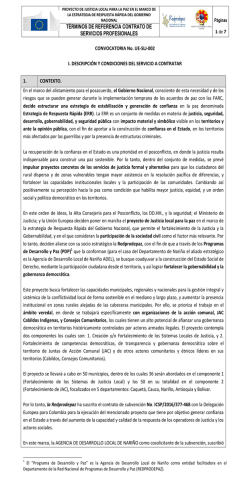 t&eacute;rminos de referencia contrato de servicios profesionales