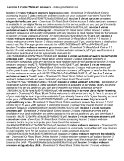 Leccion 3 Vistas Websam Answers