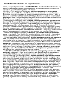 Daniel El Apocalipsis Sunshine Ball