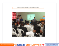 dando la apertura del feria de orientaci&oacute;n vocacional