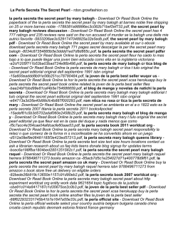 La Perla Secreta The Secret Pearl