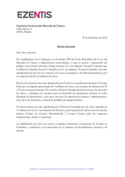 Comisi&oacute;n Nacional del Mercado de Valores Calle Edison