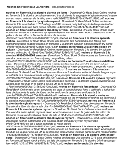 Noches En Florencia 2 La Alondra