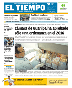 C&aacute;mara de Guanipa ha aprobado s&oacute;lo una ordenanza en