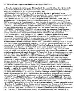 La Dynastie Des Carey Lewis Nancherrow