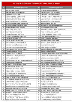 relaci&oacute;n de participantes aprobados del curso