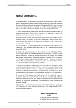 nota editorial - Revista Cientificas Arbitradas