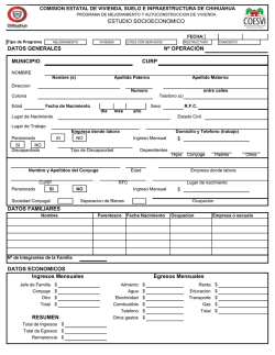 formato de estudio socioeconomico para credito de material