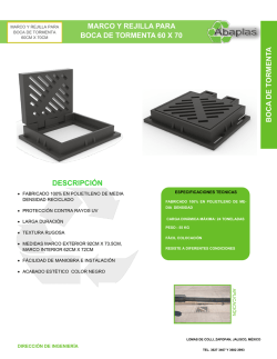 DESCRIPCI&Oacute;N MARCO Y REJILLA PARA BOCA DE TORMENTA