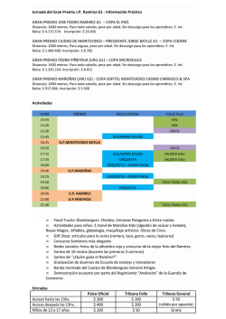 Jornada del Gran Premio J.P. Ram&iacute;rez G1