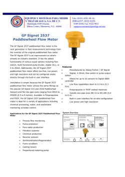 GF Signet 2537 Paddlewheel Flow Meter