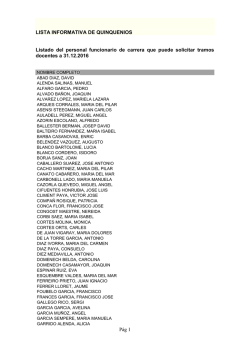 Personal Docente e Investigador que puede solicitar tramos docentes