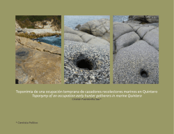 Toponimia de una ocupaci&oacute;n temprana de cazadores recolectores