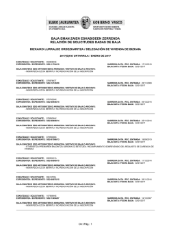 baja eman zaien eskabideen zerrenda relaci&oacute;n de solicitudes