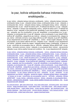 la paz, bolivia wikipedia bahasa indonesia, ensiklopedia