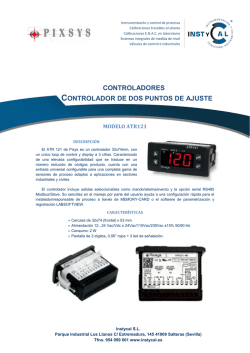 Pixsys - Controlador ATR121 - Instrumentaci&oacute;n y Calibraci&oacute;n