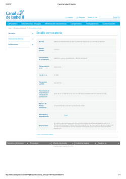 Detalle convocatoria
