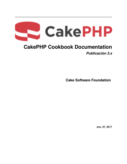 CakePHP Cookbook Documentation