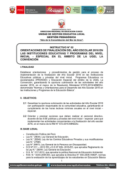 nivel inicial - UGEL La Convenci&oacute;n