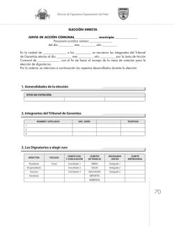 70 MODELOS ACTA ELECCION DIRECTA DATOS
