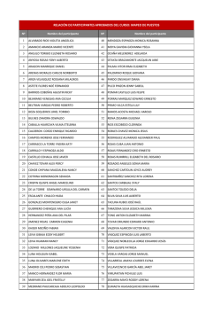 relaci&oacute;n de participantes aprobados del curso: mapeo de