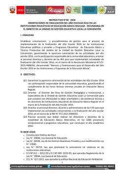 instructivo n&deg;04 - 2016 orientaciones de finalizaci&oacute;n del a&ntilde;o escolar