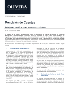 Rendici&oacute;n de Cuentas