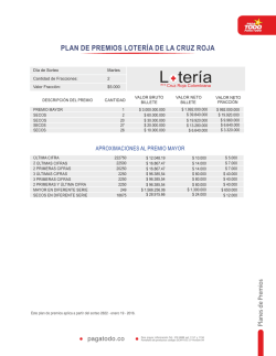 plan de premios loter&iacute;a de la cruz roja