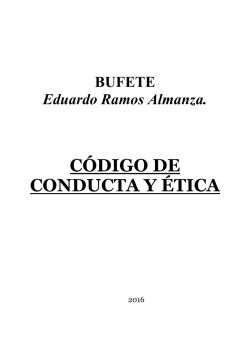 c&oacute;digo de conducta y &eacute;tica - Eduardo Ramos Almanza