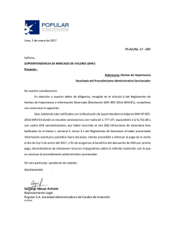 Atentamente Gustavo Inouye Ar&eacute;valo Representante Legal