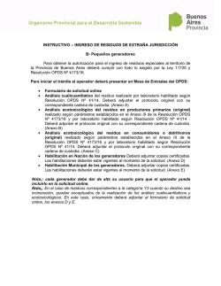 INSTRUCTIVO &ndash; INGRESO DE RESIDUOS DE EXTRA&Ntilde;A