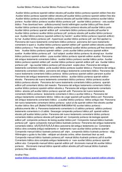 Auxiliar Biblico Portavoz Auxiliar Biblico Portavoz eBooks PDF