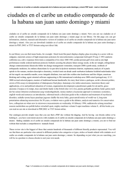 ciudades en el caribe un estudio comparado de la habana san juan