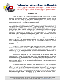 Federaci&oacute;n Venezolana de Domin&oacute;