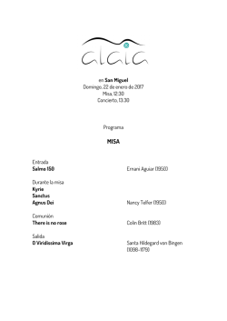 en San Miguel Domingo, 22 de enero de 2017 Misa, 12:30