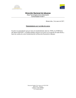 Direcci&oacute;n Nacional de Aduanas