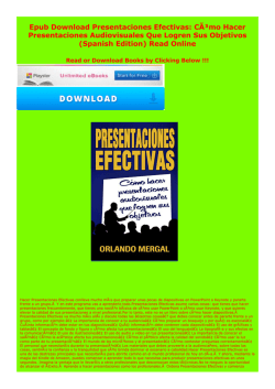Epub Presentaciones Efectivas: C&Atilde;&sup3;mo
