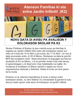 Atenson Familias ki sta entra Jardin Inf&acirc;ntil (K2)