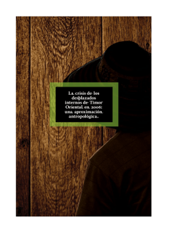 La crisis de los desplazados internos de Timor Oriental en 2006