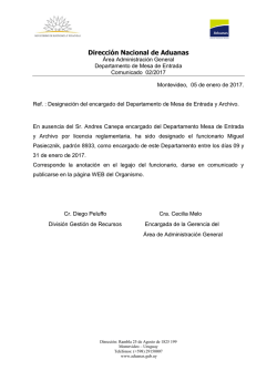 Montevideo, &hellip; de agosto de 2008