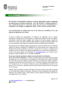 El Centro Compa&ntilde;&iacute;a ofrece cursos gratuitos para mujeres de
