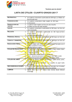 lista de &uacute;tiles - Colegio Cristo Rey