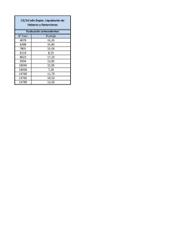 evaluaci&oacute;n de antecedentes