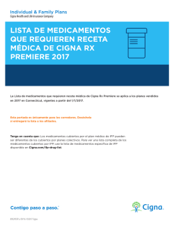 lista de medicamentos que requieren receta m&eacute;dica de cigna rx