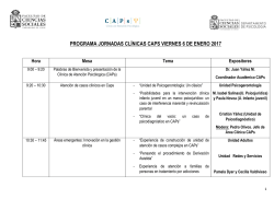Jornadas Cl&iacute;nicas CAPs 2017