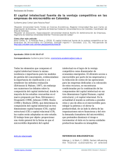 El capital intelectual fuente de la ventaja competitiva en las