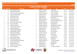 Clasificaci&oacute;n general