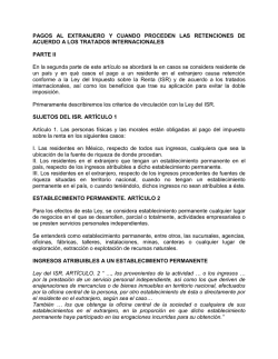 PAGOS AL EXTRANJERO Y CUANDO PROCEDEN LAS